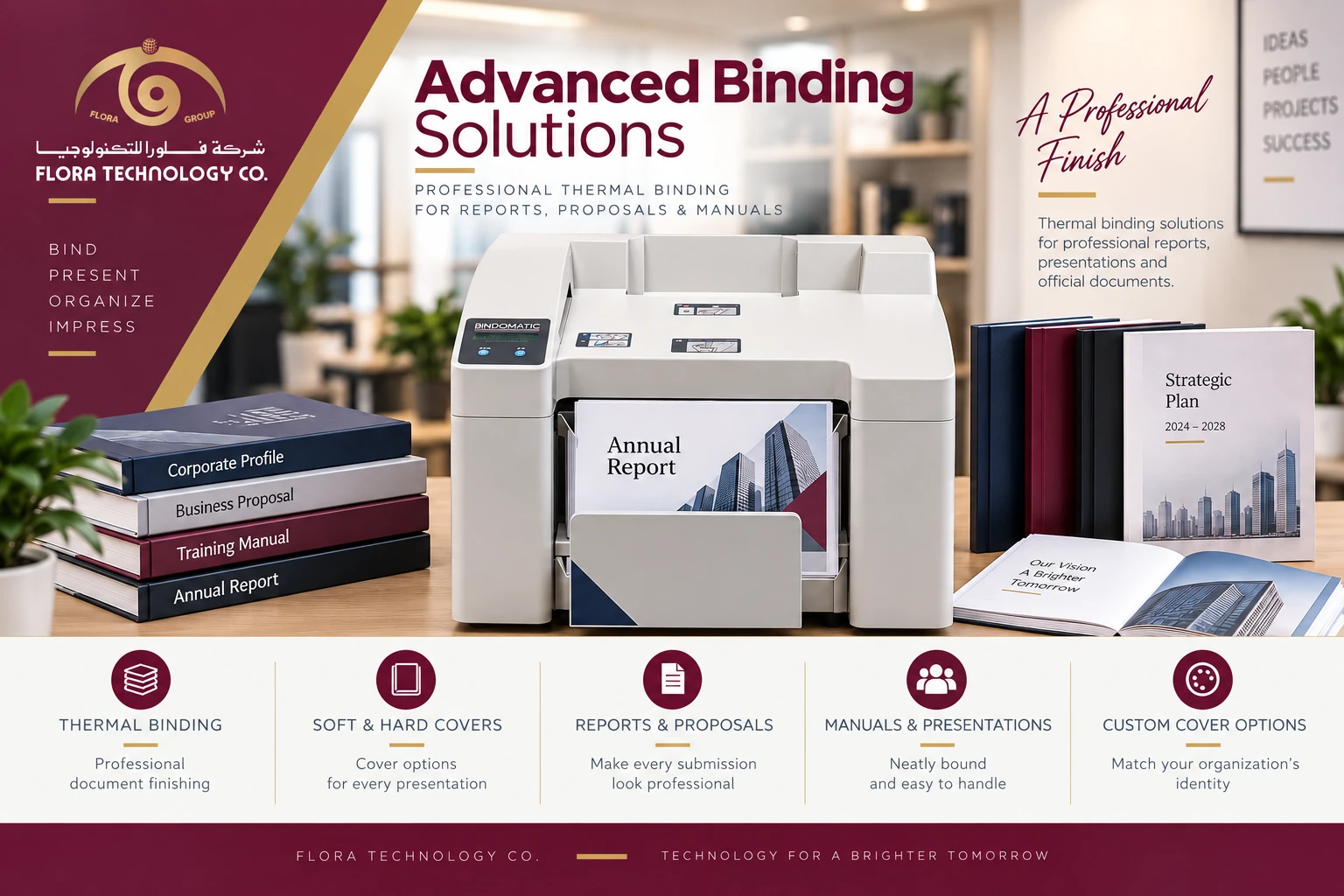 Advanced Binding — Flora Technology, Qatar