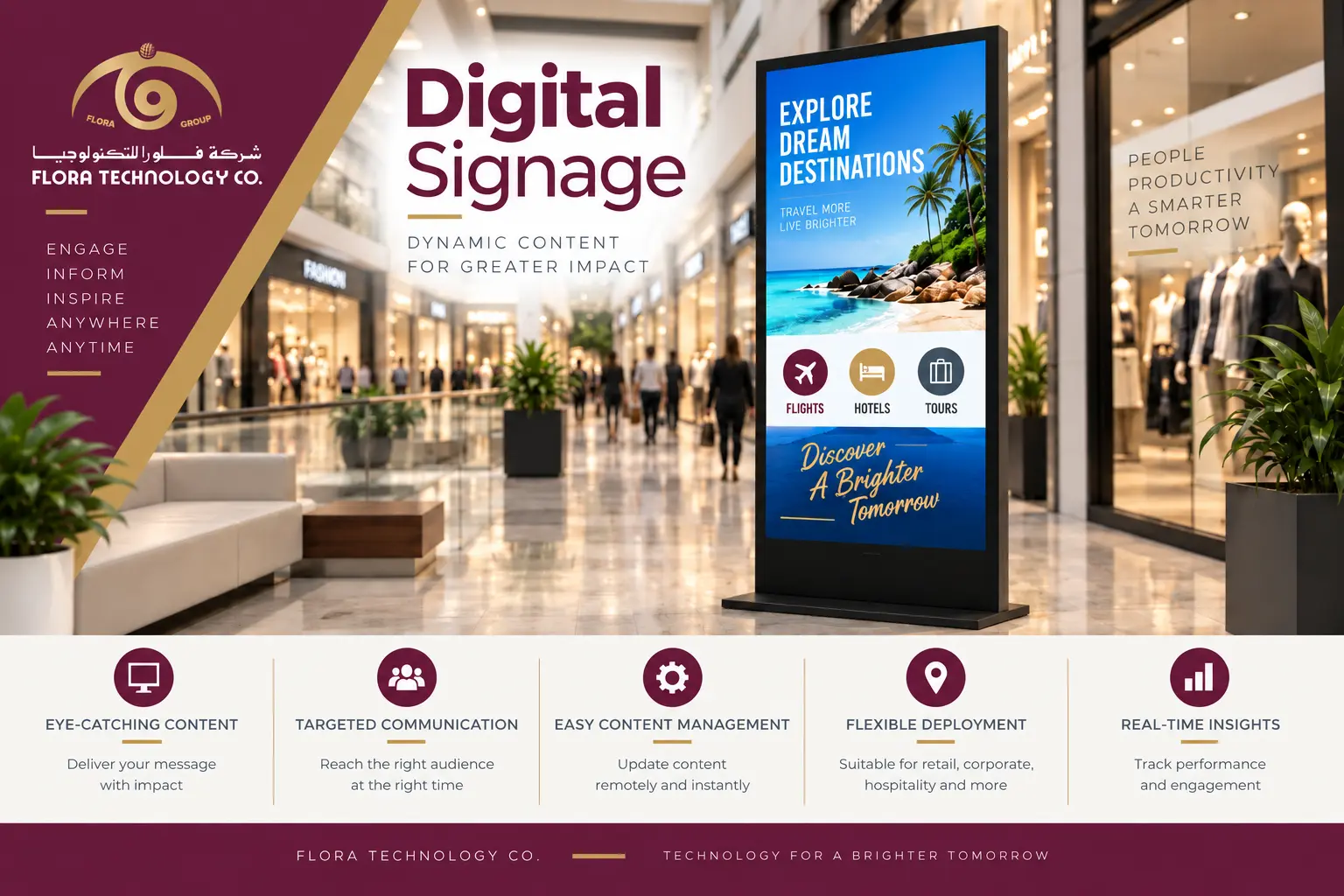 Digital Signage — Flora Technology, Qatar